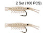 🌙✨50PCS Luminous Shrimp Lures – Glow in the Dark & Sharp Hooks 🦐🎣