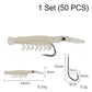 🌙✨50PCS Luminous Shrimp Lures – Glow in the Dark & Sharp Hooks 🦐🎣