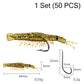 🌙✨50PCS Luminous Shrimp Lures – Glow in the Dark & Sharp Hooks 🦐🎣