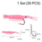 🌙✨50PCS Luminous Shrimp Lures – Glow in the Dark & Sharp Hooks 🦐🎣