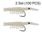 🌙✨50PCS Luminous Shrimp Lures – Glow in the Dark & Sharp Hooks 🦐🎣