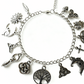 📿✨ Vintage Pagan Charm Bracelet – Spiritual Symbols, Antique Silver, Bohemian Style 🌙