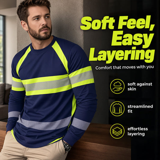 💥Crewneck Color Block Long Sleeve T-Shirt – High-contrast & breathable – Athletic fit, perfect for training or casual streetwear 🔥🌿