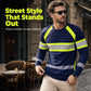 💥Crewneck Color Block Long Sleeve T-Shirt – High-contrast & breathable – Athletic fit, perfect for training or casual streetwear 🔥🌿