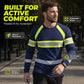 💥Crewneck Color Block Long Sleeve T-Shirt – High-contrast & breathable – Athletic fit, perfect for training or casual streetwear 🔥🌿