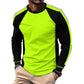 💥Crewneck Color Block Long Sleeve T-Shirt – High-contrast & breathable – Athletic fit, perfect for training or casual streetwear 🔥🌿