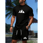 ⏳Time-Limited Special⏰Men's Short Sleeve T-Shirt & Drawstring Shorts Set – Geometric Print, Breathable, Versatile 🔥