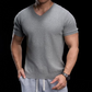 🎁2026 New Arrivals 50% OFF💥Breathable V-Neck Knit Tee – Textured Finish, Athletic Fit, Gym to Street 🏋️