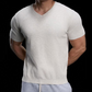 🎁2026 New Arrivals 50% OFF💥Breathable V-Neck Knit Tee – Textured Finish, Athletic Fit, Gym to Street 🏋️