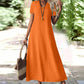 🥳SUMMER HOT SALE🥳💞50K+ SOLD!💥50% OFF! 👗Women's Short Sleeve V-Neck Maxi Dress