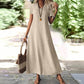 🥳SUMMER HOT SALE🥳💞50K+ SOLD!💥50% OFF! 👗Women's Short Sleeve V-Neck Maxi Dress