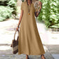 🥳SUMMER HOT SALE🥳💞50K+ SOLD!💥50% OFF! 👗Women's Short Sleeve V-Neck Maxi Dress
