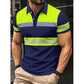👕 Men's High Visibility Reflective Short Sleeve Shirt – Neon Blocks & Athletic Fit Cut ⏰
