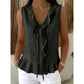 New Arrival✨Sleeveless Ruffle Trim Top in Classic Solids