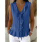 New Arrival✨Sleeveless Ruffle Trim Top in Classic Solids