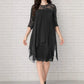 Lace Overlay High-Low Dress – Elegant & Soft Fabric Finish
