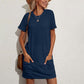 Women's Summer Loose T-Shirt Dress with Pockets