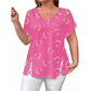 🎉 2026 Sale — Over 35,000 Sold! 💞 Women's V-Neck Heart Print Top – Sweet Love Style 🌸