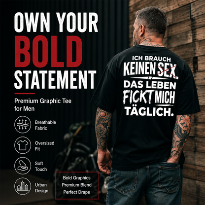 🏆Bestseller🏆🧥 Men's Funny German Slogan T-Shirt — Sarcastic Quote Tee with Witty Text Design