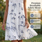 Summer Bestseller🔥👗 Round Neck Printed Sleeveless Dress with Lace Trim – Breathable & Lightweight for Everyday Elegance