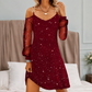 ⌛Limited-Time Offer-Women's Elegant Off-Shoulder Dress with Mesh Sleeves