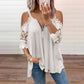 Must-Have🔥 Lace Cold Shoulder Top with Zipper – Edgy Detail & Breathable Fabric for Effortless Style ✨