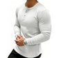👕New Arrivals - Men's Slim Fit Henley Shirt – Sculpted Everyday Tee with Clean Solid Color & Flexible Comfort