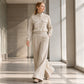 ✨ Effortless Everyday Style | Women's Stand-Collar Jacket & Wide-Leg Pants 2-Piece Set