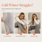 ☁️ Feel-Good Comfort | Women's Plush Plaid Wide-Leg Trousers