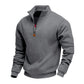 🍂 Easy Everyday Comfort | Men's Warm-Lined Stand-Collar Quarter-Zip Pullover