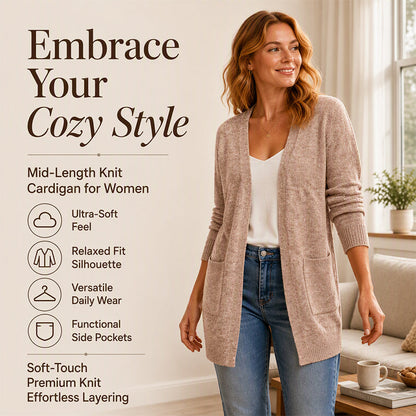 ⌛Limited-Time Offer & Free Shipping-Women's Casual Open Front Knit Cardigan