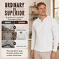 Men's Casual Waffle Knit Henley Shirt