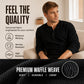 Men's Casual Waffle Knit Henley Shirt