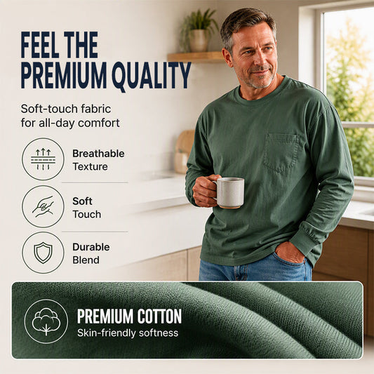 Bestseller🏆👕 Men's Loose-Fit Long Sleeve T-Shirt