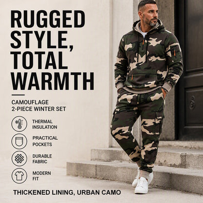 ⌛Limited-Time Offer-Men's Camouflage Warm Hoodie & Pants Set