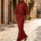 ✨ One Set, More Ways to Wear | Women's Batwing Top & Maxi Skirt 2-Piece Set