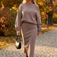 ✨ One Set, Two Easy Looks | Women's Slanted-Shoulder Sweatshirt & Sleeveless Dress Set