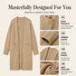 🍂✨Women's Open Front Long Knit Cardigan – Cosy, Flattering & Effortlessly Chic
