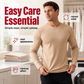 Men's Ribbed Slim-Fit Long-Sleeve T-Shirt