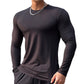 Men's Ribbed Slim-Fit Long-Sleeve T-Shirt