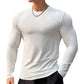 Men's Ribbed Slim-Fit Long-Sleeve T-Shirt
