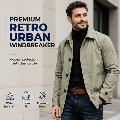 💕Free Shipping✈️Men's Waterproof Mid-Length Trench Coat