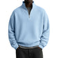 👕 🧶 Men's Relaxed Half-Zip Waffle Texture Sweatshirt