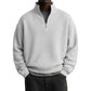 👕 🧶 Men's Relaxed Half-Zip Waffle Texture Sweatshirt