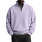 👕 🧶 Men's Relaxed Half-Zip Waffle Texture Sweatshirt