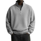 👕 🧶 Men's Relaxed Half-Zip Waffle Texture Sweatshirt