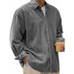 Men's Casual Corduroy Button-Up Shirt