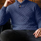 💯 Quality You Can Feel | Men's Textured Stand-Collar Knit Sweater