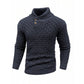 💯 Quality You Can Feel | Men's Textured Stand-Collar Knit Sweater