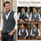 ✨ Vintage Smart Style | Men's Textured V-Neck Casual Waistcoat